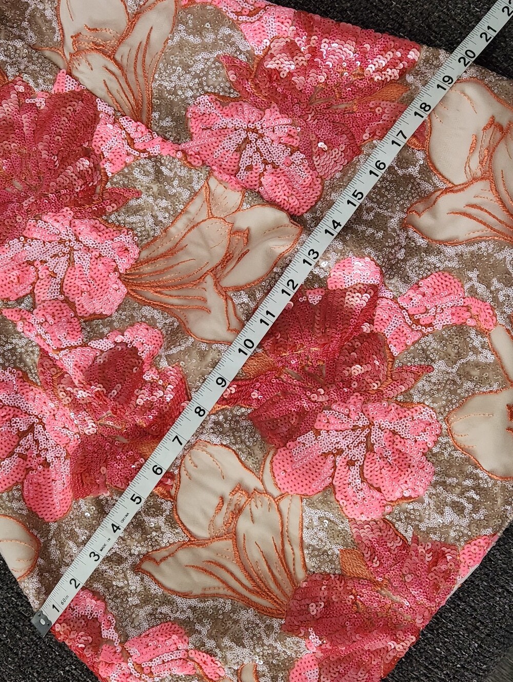 🆕️ 🌺Muse by Marchesa🌺 - Pink/Red/Champagne/Cream Romy Sequin Cocktail Dress - Picture 14 of 15